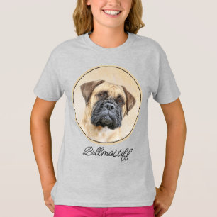 Bullmastiff Painting - Cute Original Dog Art T-Shi T-Shirt