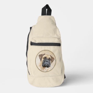 Bullmastiff Painting Fawn Red Sable Cute Dog Art Sling Bag
