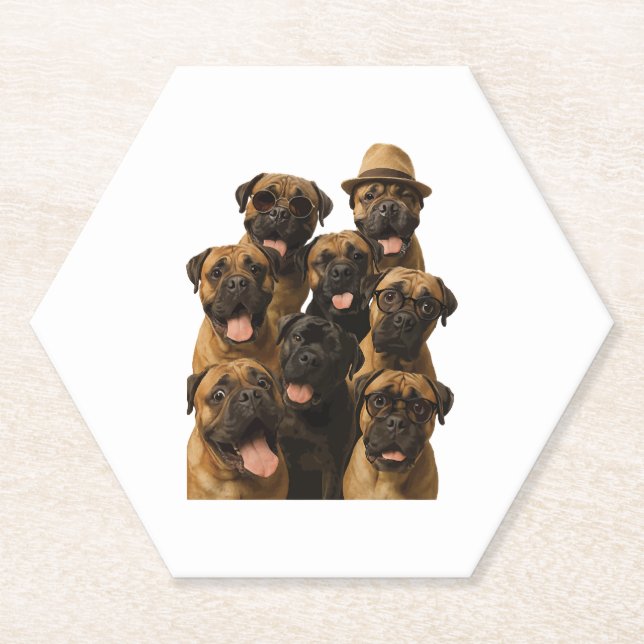 Bullmastiff Paper Coaster (Front)