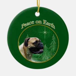 Bullmastiff Peace Ceramic Ornament
