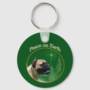 Bullmastiff Peace Keychain