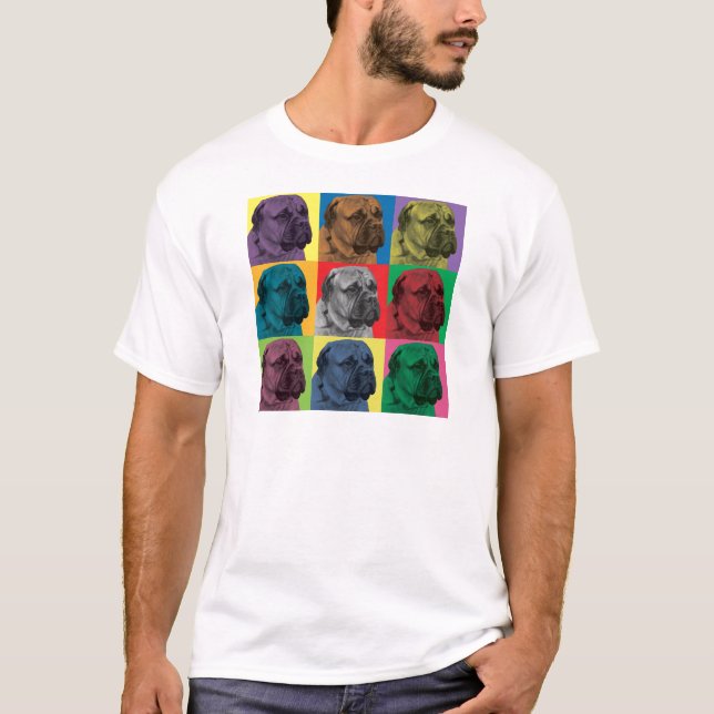 Bullmastiff Pop-Art T-Shirt (Front)