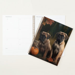 Bullmastiff  Puppy Autumn Delight Pumpkin Planner