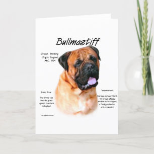 Bullmastiff (red) History Design Card