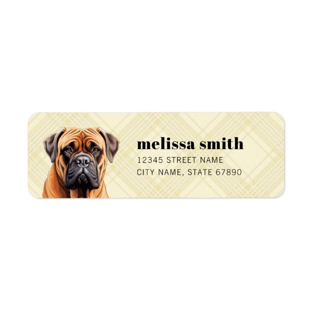 Bullmastiff Return Address Labels (Front)