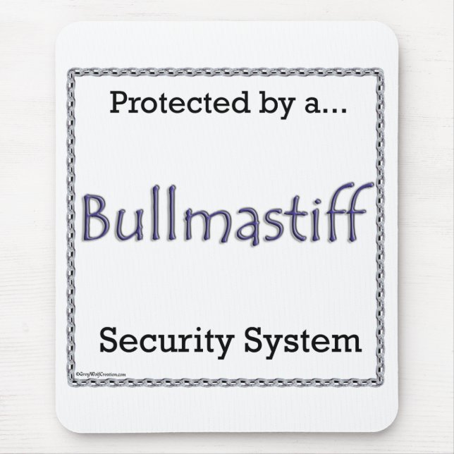 Bullmastiff Security System Mouse Pad (Front)