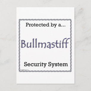 Bullmastiff Security System Postcard