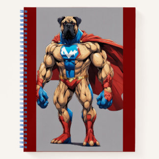 Bullmastiff superhero notebook