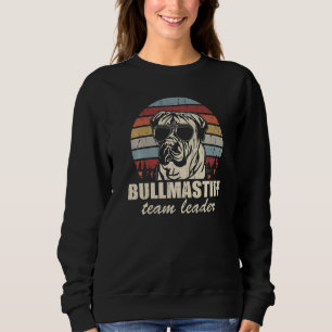 Bullmastiff Team Leader Cool Dog Sunglasses Vintag Sweatshirt