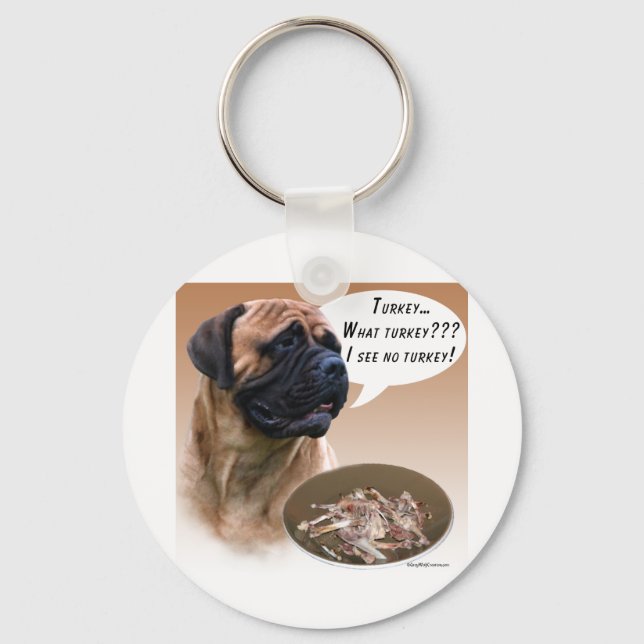 Bullmastiff Turkey Keychain (Front)