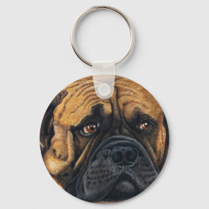 Bullmastiff Waiting - Dog Breed Art Keychain