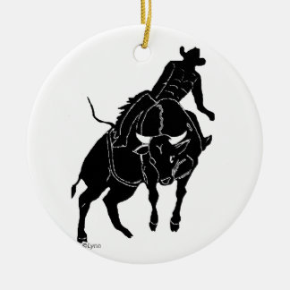 Bullrider 300 copy ceramic ornament