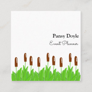 Bullrush Event Planner Square Business Card