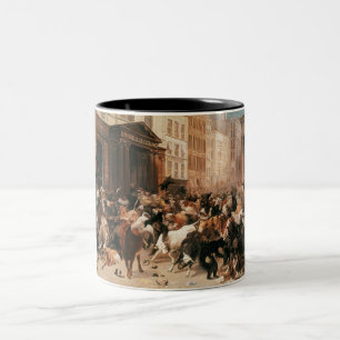 Bulls and Bears in the Stock Market (W.H. Beard) Two-Tone Coffee Mug
