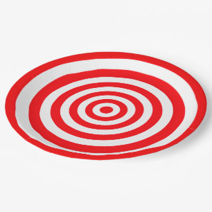 Bull's Eye candy-colored, target themed Paper Plate