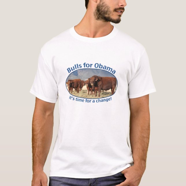 Bulls For Obama T-Shirt (Front)