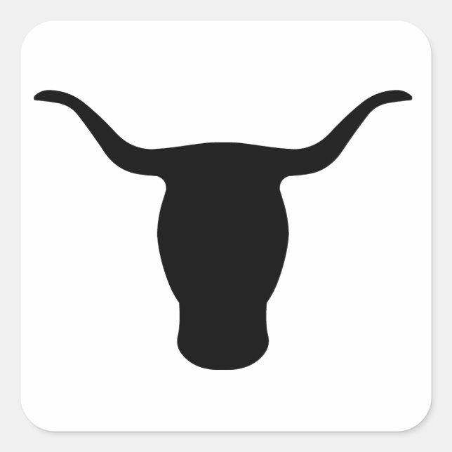 Bull's Head Square Sticker (Front)