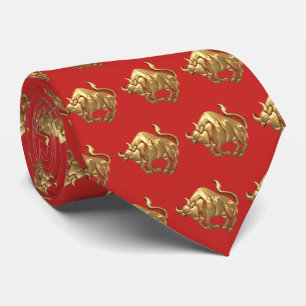 Bulls Team Mascot  Football Necktie