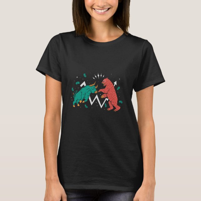 Bulls Vs. Bears Stock Market T-Shirt (Front)