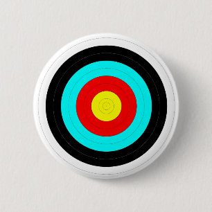 Bullseye Archery Target 2 Inch Round Button