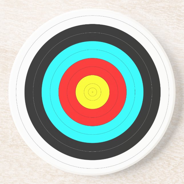 Bullseye Archery Target Coaster (Front)
