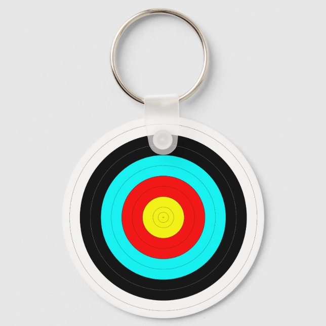 Bullseye Archery Target Keychain (Front)
