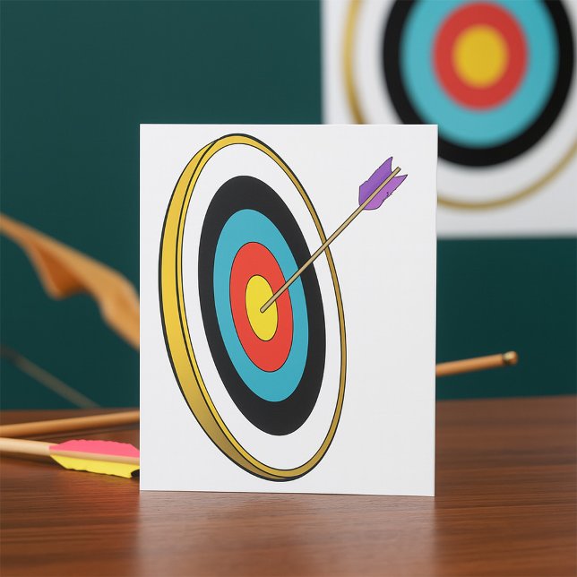 Bullseye Archery Target with Arrow Hitting Centre  Invitation (Creator Uploaded)