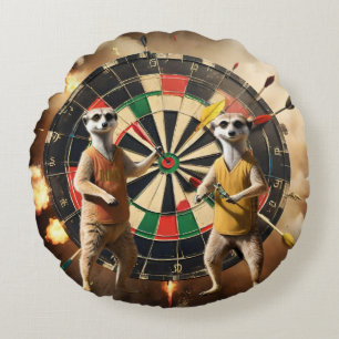 Bullseye Burrow: Meerkat Dart League, Round Pillow