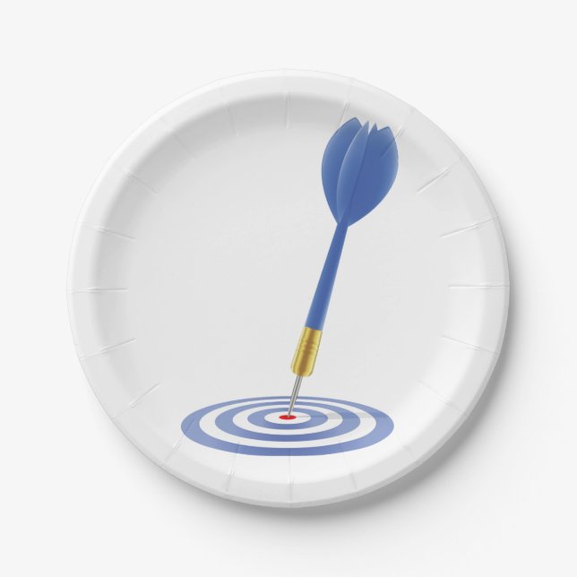 Bullseye Dart Paper Plate (Front)