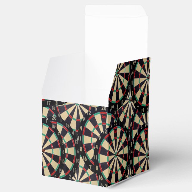 Bullseye Dartboards' Layered, Birthday Favor Box (Opened)