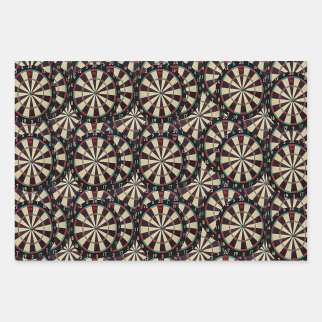 Bullseye Dartboards' Layered, Wrapping Paper Sheet (Front)