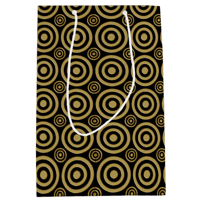 Bullseye-GIFT BAG M-Gold-Black (Front)