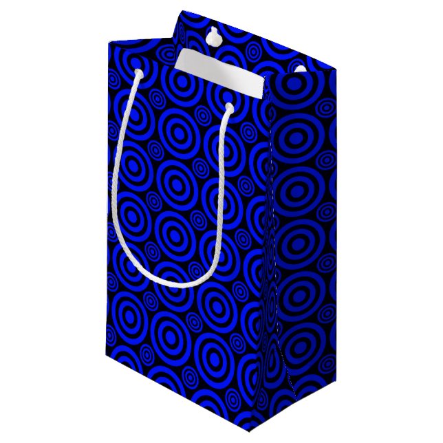 Bullseye-GIFT BAG s, Blue-Black (Front Angled)