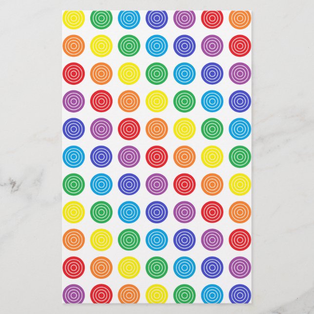 Bullseye Rainbow Stationery (Front)