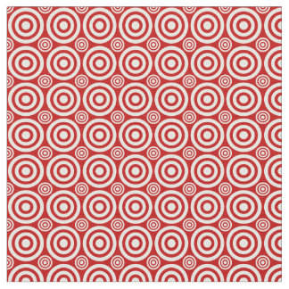 Bullseye, Red and White Fabric