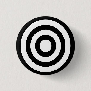 bullseye - stay focused on target 1 inch round button