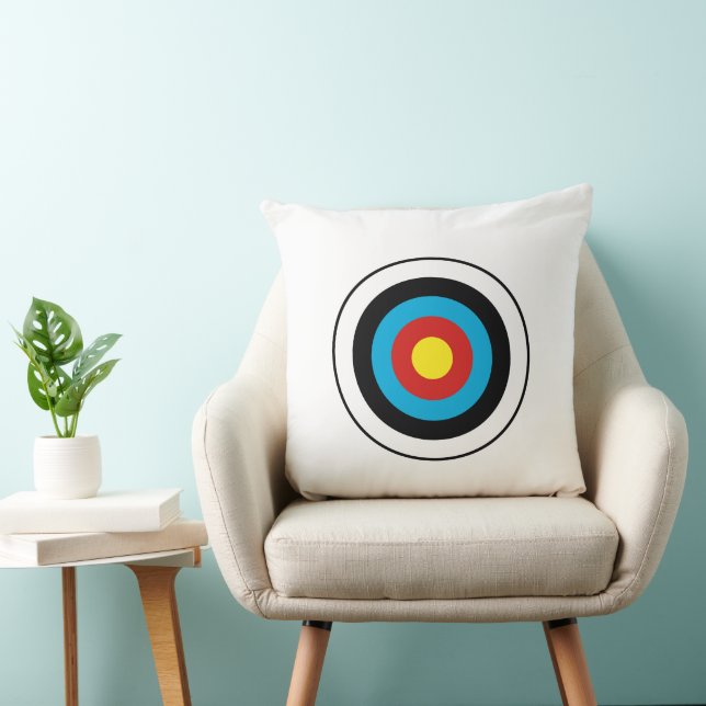 Bullseye Target Design Throw Pillow (Chair)