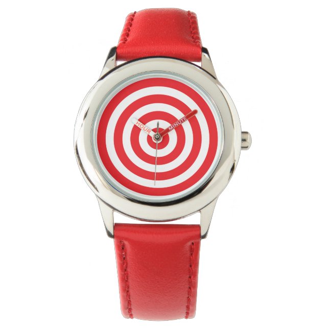 Bullseye Target Red and White Watch (Front)