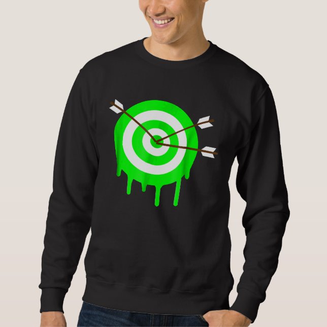 Bullseye With Arrows On Target Archery Sweatshirt (Front)
