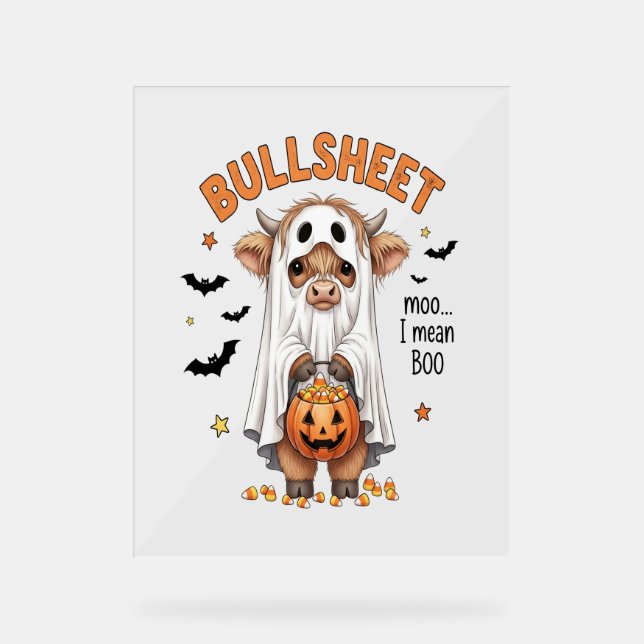 Bullsheet Highland Cow Funny Ghost (Recto)