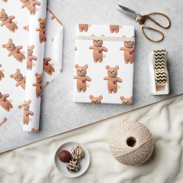 Bully Buddy Brown Bear Animal Wrapping Paper (Crafts)