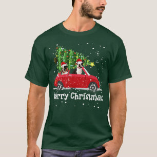 Bully Car Red Truck Christmas Tree Cute Bully Dogs T-Shirt