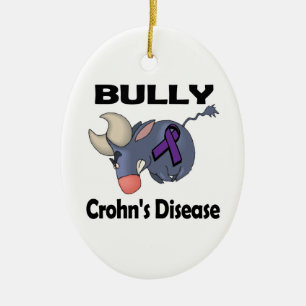 BULLy Crohns Disease (purple) Ceramic Ornament