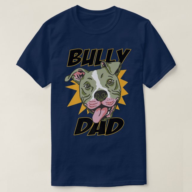 BULLY DAD - American Pitbull Terrier master dog ow T-Shirt (Design Front)