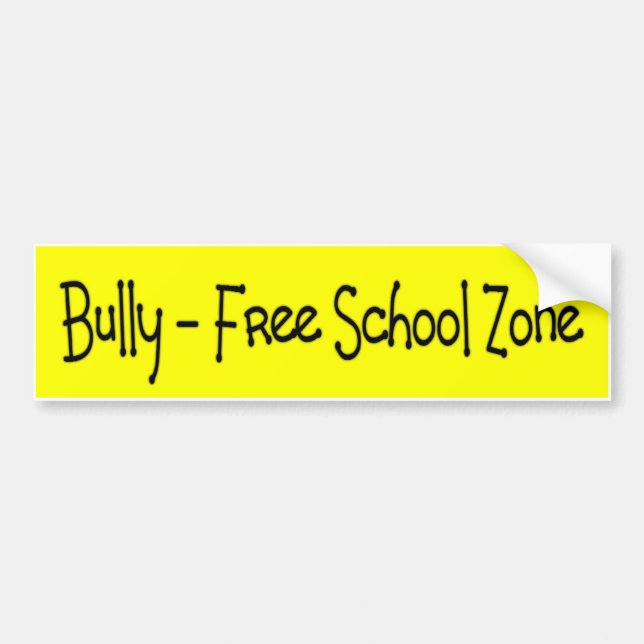 Bully - Free School Zone Bumper Sticker (Front)