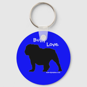 Bully Love bulldog keychain