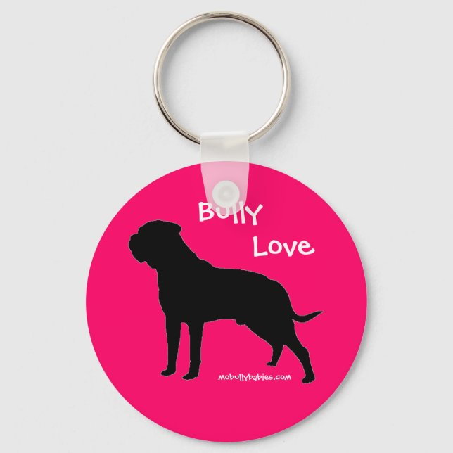 Bully Love bullmastiff keychain (Front)