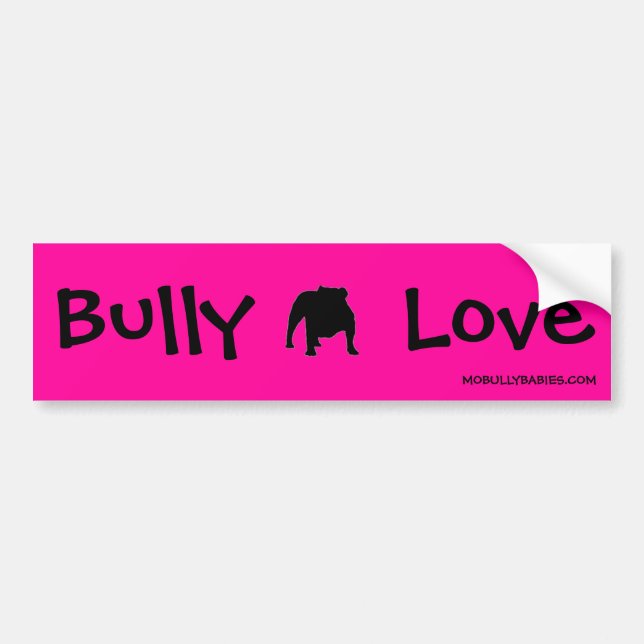Bully Love English Bulldog Bumper Sticker (Front)