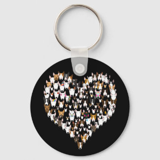 Bully Love Heart Keyring