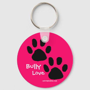 Bully Love pawprints Keychain